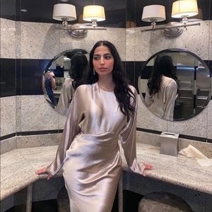 Asos batwing satin dress